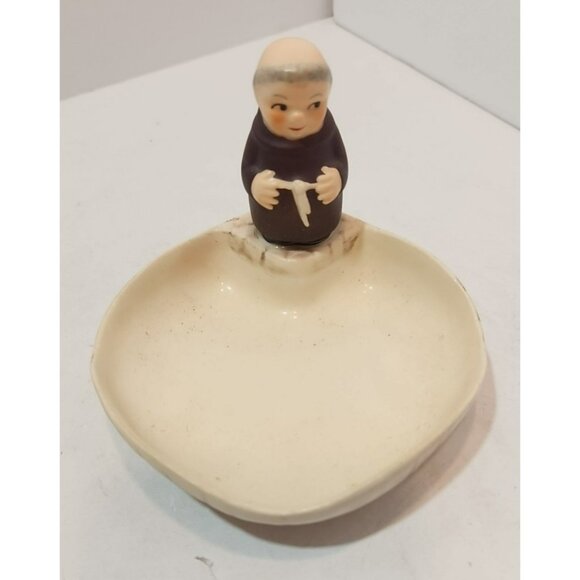 Vintage Goebel Friar Tuck Salt  And Pepper Shakers and 1956 Trinket Dish - Picture 3 of 16